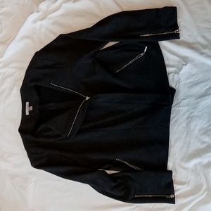 ROZ & ALI moto blazer, charcoal gray excellent condition, sz xl